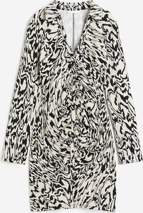 H&M Drapiertes Blusenkleid - Schwarz