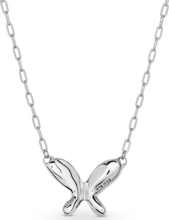 UNOde50 18K Gold Plated Metal Alloy Necklace With Small Link Chain And Medium Size Center Butterfly