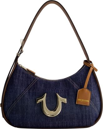 True Religion Metal Horseshoe Denim Hobo