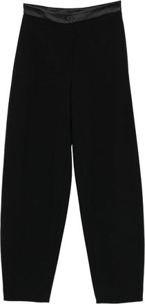 Emporio Armani Satin-Trim Tapered Trousers