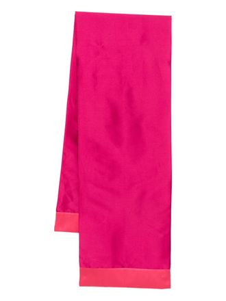 Talbot Runhof colour-block scarf - women - Polyester/Silk - OS - Pink