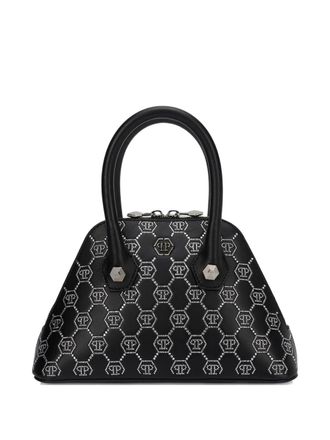 Philipp Plein Borsa a mano Majestic piccola con monogramma - Nero