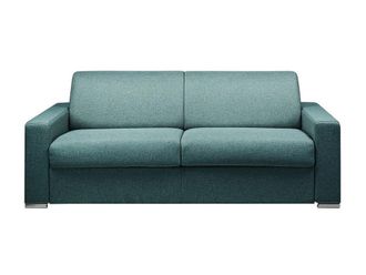 VENTE-UNIQUE.COM Sof&aacute; cama poli&eacute;ster 4 plazas azul 216x223cm