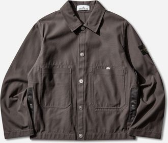 Stone Island Men s Cotton Canvas Coach Jacket Charcoal Grey