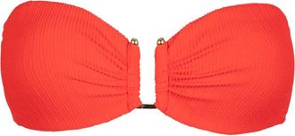 Change of Scenery Gina U-Bar Bandeau Bikini Top in Guava Red at Nordstrom, Size X-Small