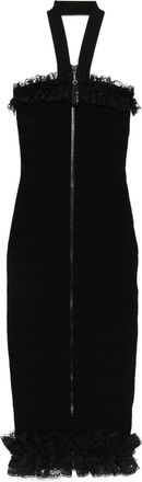 Self Portrait x Christopher Kane gebreide midi-jurk - Zwart