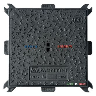 MONTINI Chiusino In Ghisa Classe B125 Signum 50 X 50 Montini