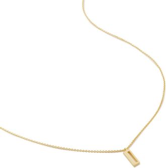 Monica Vinader Alphabet I pendant necklace - women - Sterling Silver/Recycled 18kt Gold Vermeil - One Size