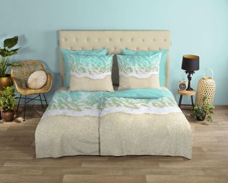 Good Morning Wendebettwäsche »Beachs« 2 Stk. tlg. Baumwolle, Renforcé, 135x200, Reissverschluss, Wendeoptik, Strand, Meer