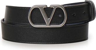 Valentino Garavani Vlogo Signature Reversible Leather Belt