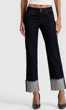 Alice & Olivia Womens Abilene Ultra Low Rise Skinny Jean In Dark Rinse