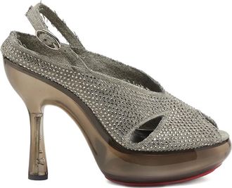 Diesel Sandali D-Lake con strass - Grigio