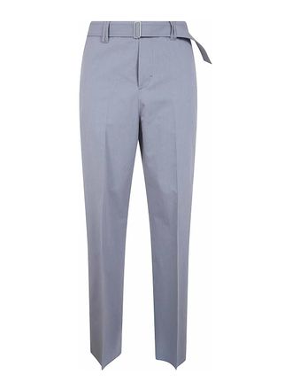 Lardini Silk And Cotton Belt Trousers