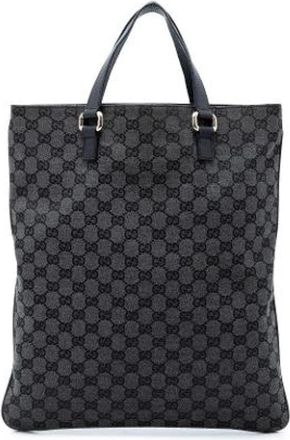 Gucci Pre-owned Tote Bag - Dames - Vintage Shopper - Grijs - ONE Size - Leer - Vintage