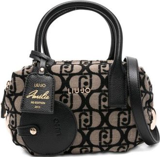 Liu Jo Textured Monogram Handbag With Detachable Strap