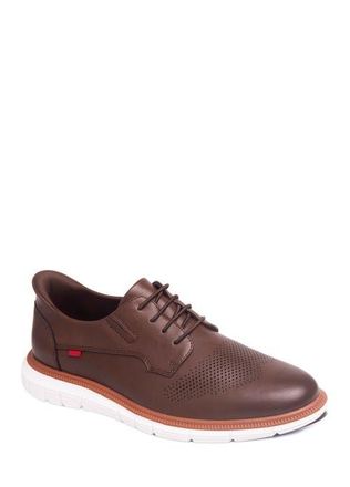 Marc Joseph New York Edward Street Hands Free Technology Leather Perforated Oxford in Brown Napa Leather at Nordstrom, Size 11.5