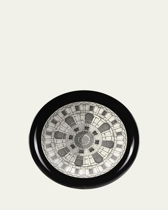 Fornasetti 40cm Tray - Cortile N.1 On Black