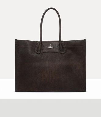 Vivienne Westwood Troy Tote Leather Dark-brown