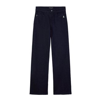 Patrizia Pepe Broeken, Dames, Blauw, W30, Denim, Wijde Denim Broek