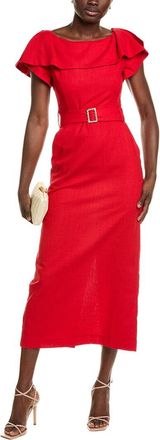 BGL Fashion Linen-Blend Midi Dress