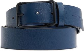 Piquadro Leren Riem met Gesp - Heren - Riemen - Blauw - ONE Size - Leer - Accessoires
