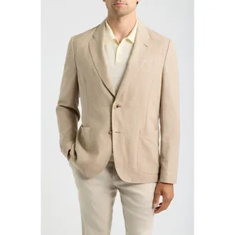 Paul Smith Wool, Silk & Linen Sport Coat in Light Beige at Nordstrom, Size 42