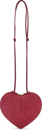 Alaia Framboise Suede Goat Leather Shoulder Bag-Donna