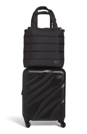 Geoffrey Beene Puffer 20-Inch Hardside Spinner & Carryall Set in Black at Nordstrom Rack