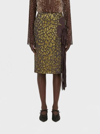 Ferragamo Gonna in seta animalier Ferragamo