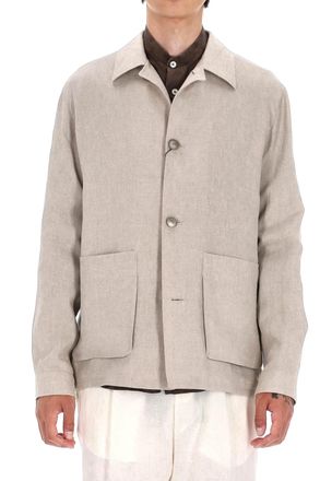 Herno Linen Buttoned Jacket