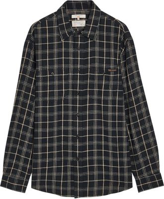 Nudie Jeans Checked Cotton and Linen-blend Shirt - Black - XL