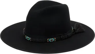 Stetson Helix Straw Hat in Black at Nordstrom, Size X-Large