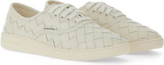 Bottega Veneta Mens White Calfskin Low Top Sneakers