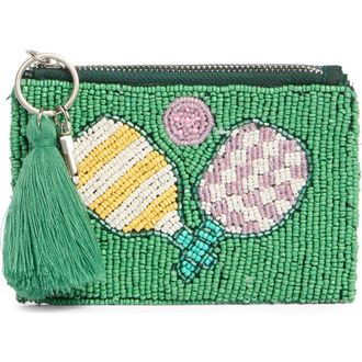 Collection XIIX Pickle Ball Beaded Coin Pouch in Green at Nordstrom Rack