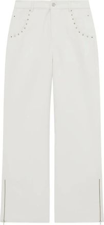 Iro studded zip trousers - White