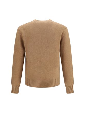 Ami Cashmere and Wool Blend Sweater - Beige