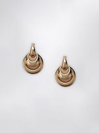 Panconesi Orecchini pendenti Blow Up in ottone placcato oro 18kt con design arrotondato