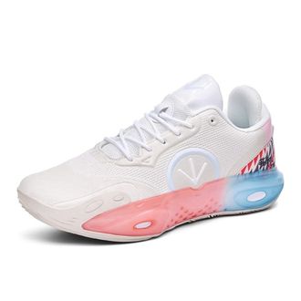 Generic Unisex Basketball Shoes with a Mid Top Lightweight Fashionable Non Slip Breathable Sports Boots Walking Shoes(Beige,5.5 UK)