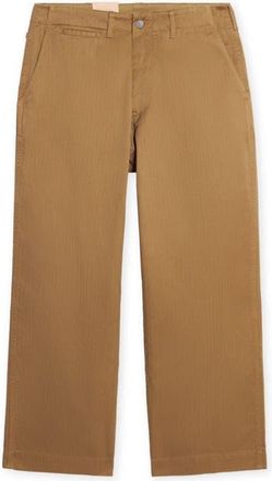 Fortela Herringbone Wide Leg Chino Pants in Camel at Nordstrom, Size 31 X 32 Eu