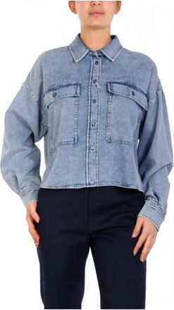Max Mara Zemira Shirt - Dames - Spijkeroverhemden - Blauw - M - Katoen - Overhemden