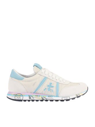 Premiata Perforated Texture Sneakers With Smooth Accents