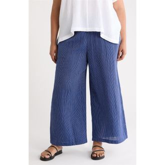 Eileen Fisher Ankle Wide Leg Pants in Deep Dive at Nordstrom, Size 1X