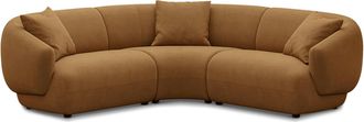 Castlery Auburn Sectional Sofa Customized, Caramel Performance Fleece, Spill Resistant, Modular for Sofas, Castlery