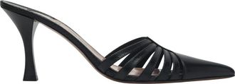 PARIS TEXAS Nadia Mule Sandaal met Lage Hak - Dames - Muiltjes - Zwart - 37 1/2 EU - Leer - Schoenen