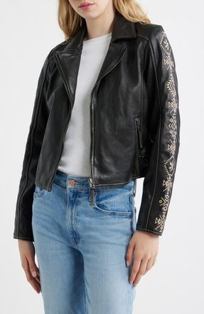 Mauritius Cora Leather Jacket in Black at Nordstrom, Size 1X