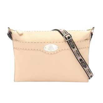 Fendi Pre-owned Selleria Handtas - Dames - Pre-owned - Beige - Maat: ONE Size Leer