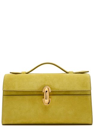 Savette Symmetry Suede Pochette - Yellow - One Size