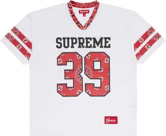 SUPREME Bandana Football Jersey White SS25KN94-WHITE