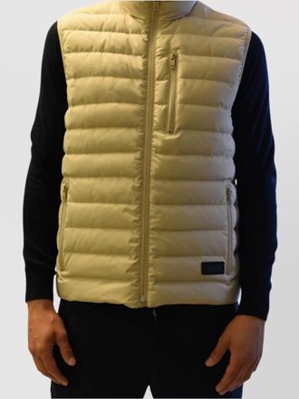 Fay quilted sleeveless high collar jackets