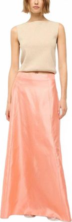 Staud Vincenzo Silk Maxi Skirt In Carnation